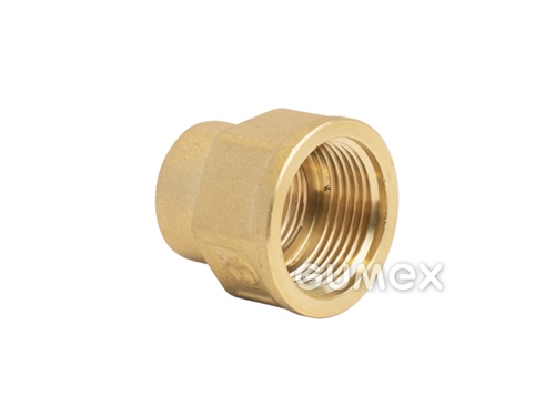 Verschraubung für Flüssigkeiten, Innengewinde G 1/2" - Innengewinde G 3/4", 10bar, Messing, 